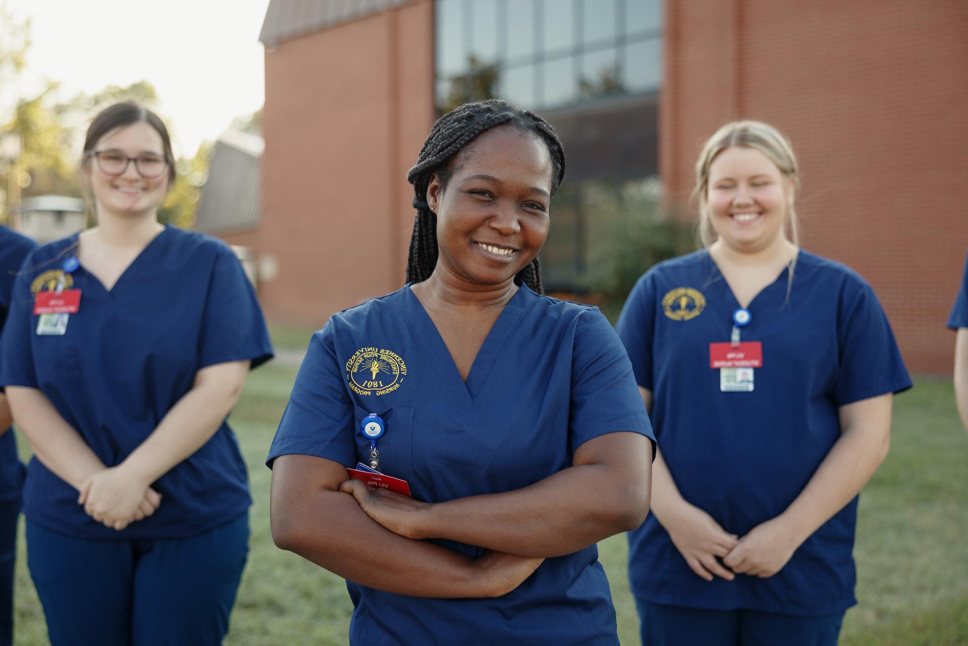 Female nursing student posing for a picture